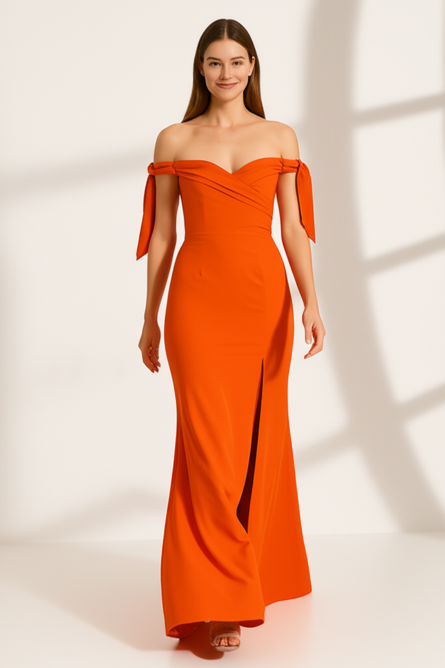 Robe Orange De Soiree - gallery 4