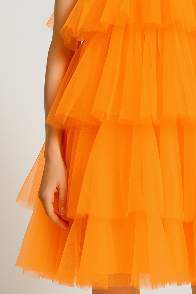 Robe Orange Fille - gallery 3