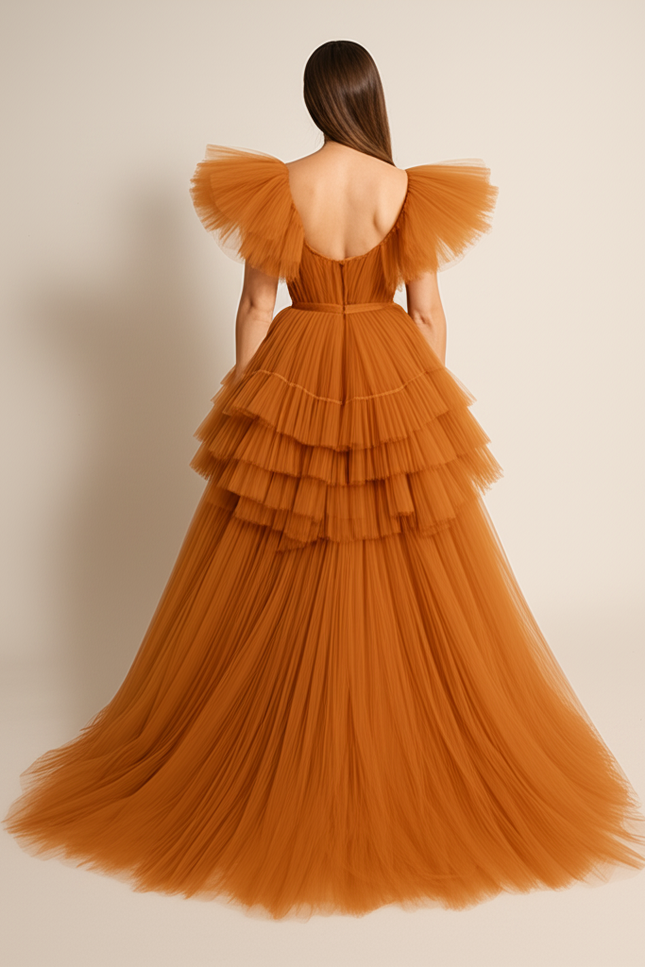 Robe Orange Fluo Femme - gallery 1