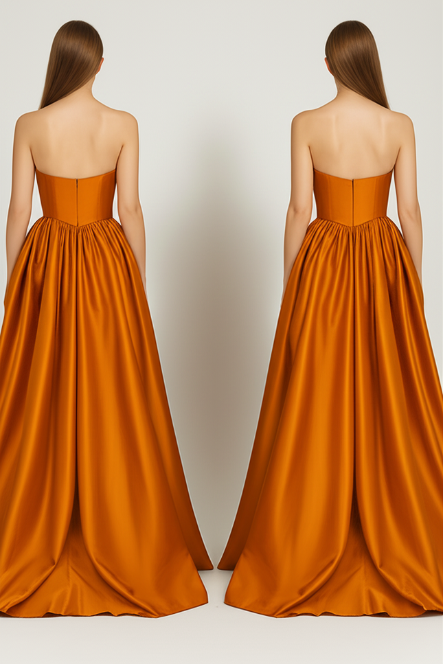 Robe Orange Grande Taille - gallery 1