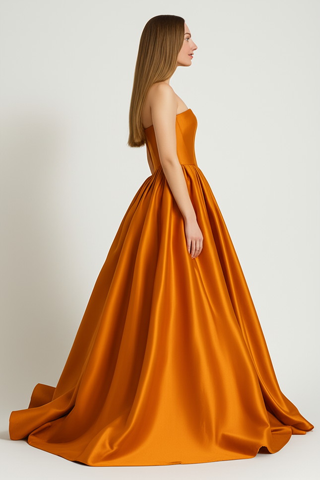 Robe Orange Grande Taille - gallery 2