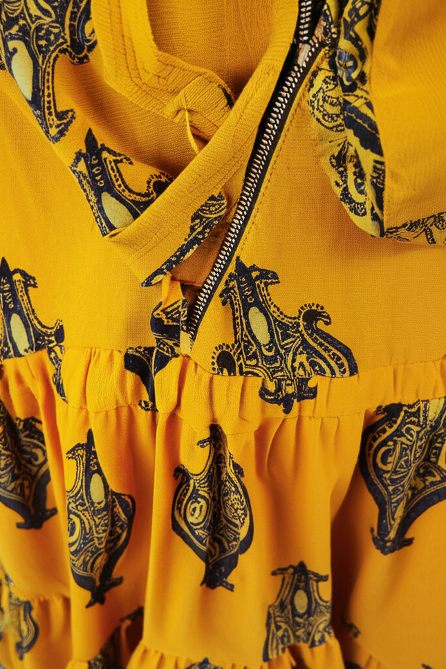 Robe Longue Orange Et Rose - gallery 3