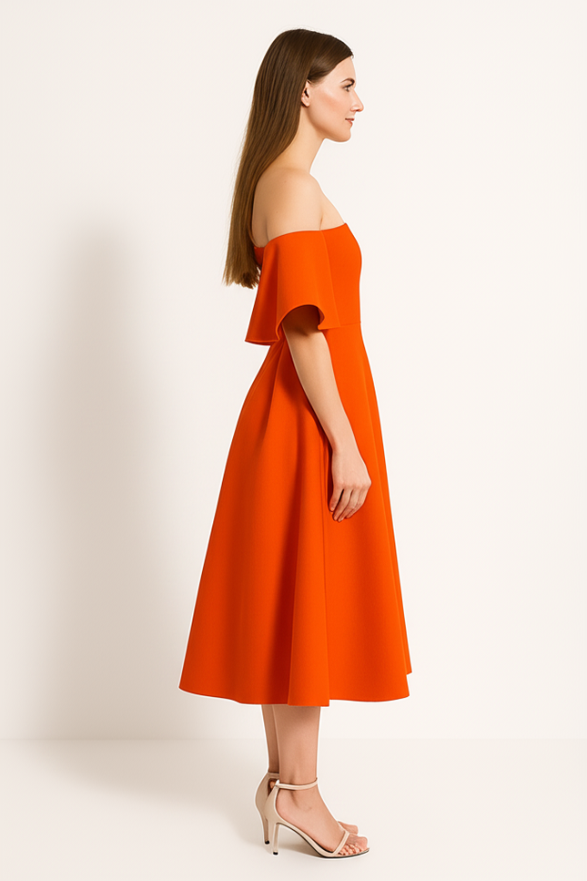 Robe Cocktail Mariage Orange - gallery 2