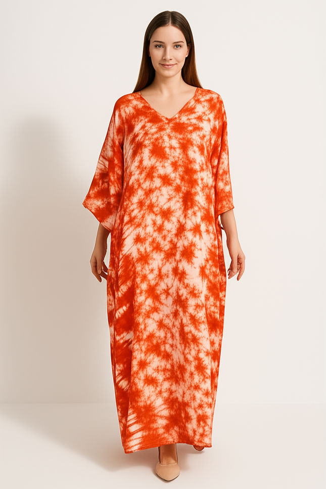 Robe Tie And Dye Orange - gallery 4